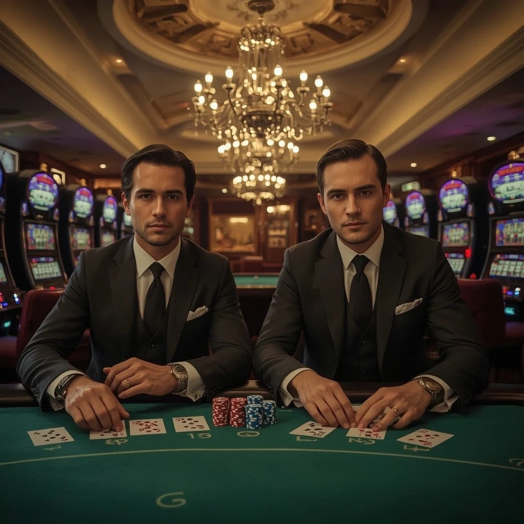 Deux joueurs de poker dans un SG CASINO